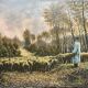 Painting HST "Landscape with Sheep" signed by Lucien Michon (born in 1887)