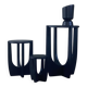 Three wooden side tables