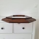 Octagonal wooden mirror from the 1980s.