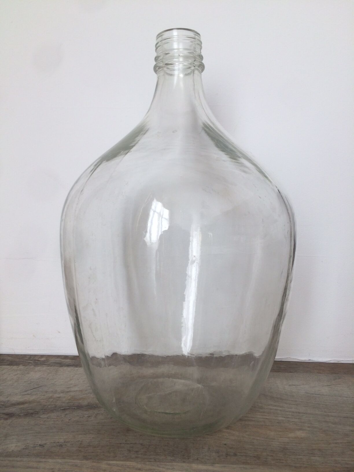 Demijohn ovaloide transparent about 10 l