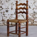 Set of 6 Dudouyt style chairs, 1950