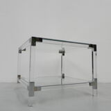 Hollywood Regency coffee table with perspex frame