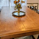 Large pitch pine table 230×140 – Early 20th century, warm and charming