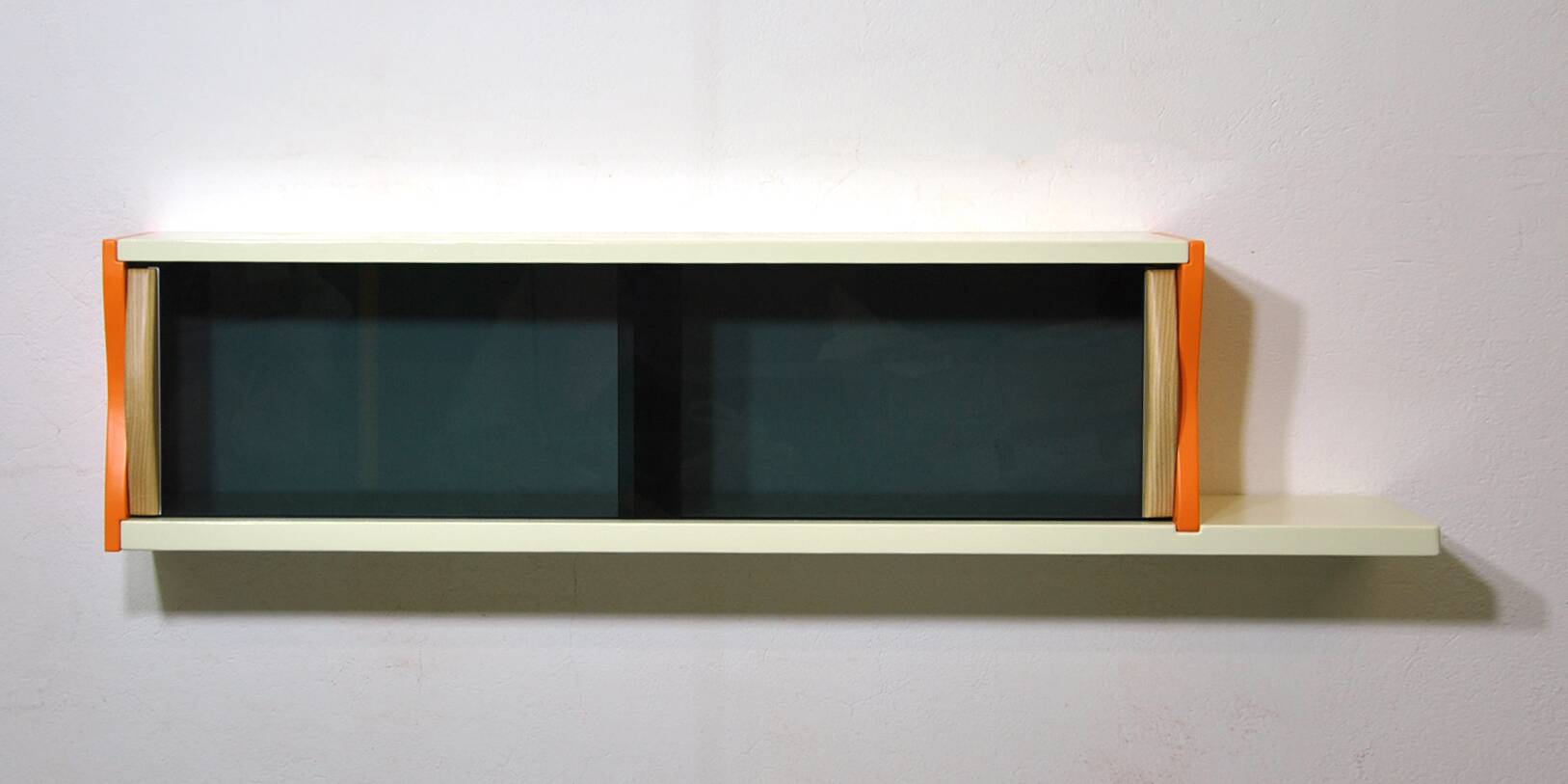 Smoked glass wall shelf