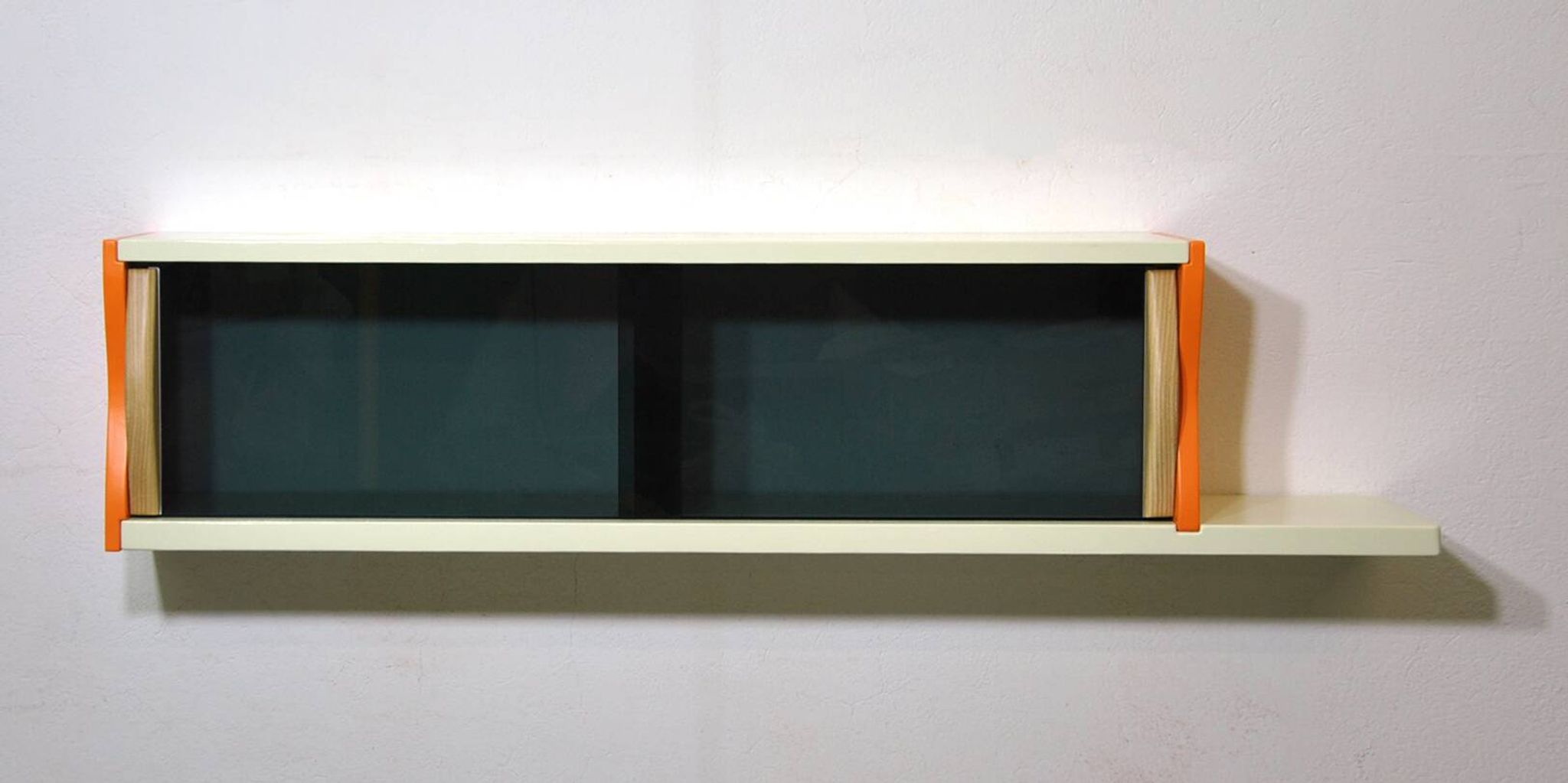 Smoked glass wall shelf