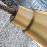 Designer desk lamp in gold metal 2 flexible arms from the 70s