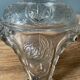 Portieux pressed glass candle holder