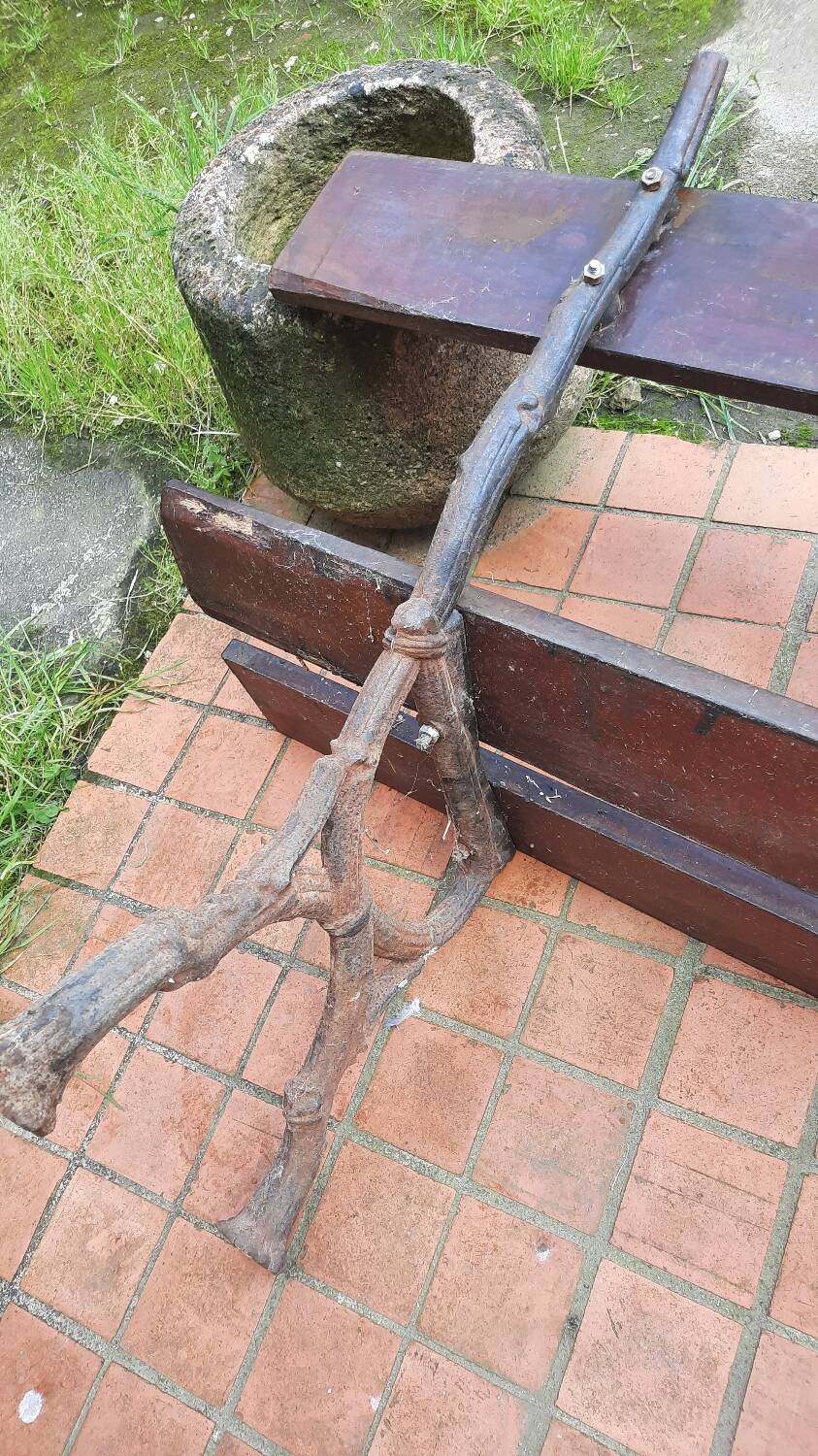 Cast iron garden bench