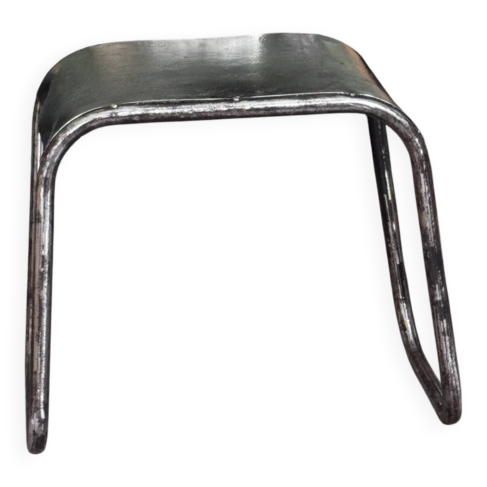 Vintage industrial metal stool – restored – workshop style