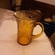 YELLOW BUBBLE GLASS WATER JAR