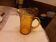 YELLOW BUBBLE GLASS WATER JAR