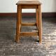 Boarding school stool in oak and plywood 1950