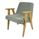Fauteuil 366,  J. Chierowski, bois de chêne, vert