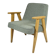 Fauteuil 366,  J. Chierowski, bois de chêne, vert