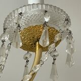 Chandelier with brass and glass grapevines