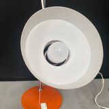 Orange lacquered metal and chrome desk lamp - circa 1970