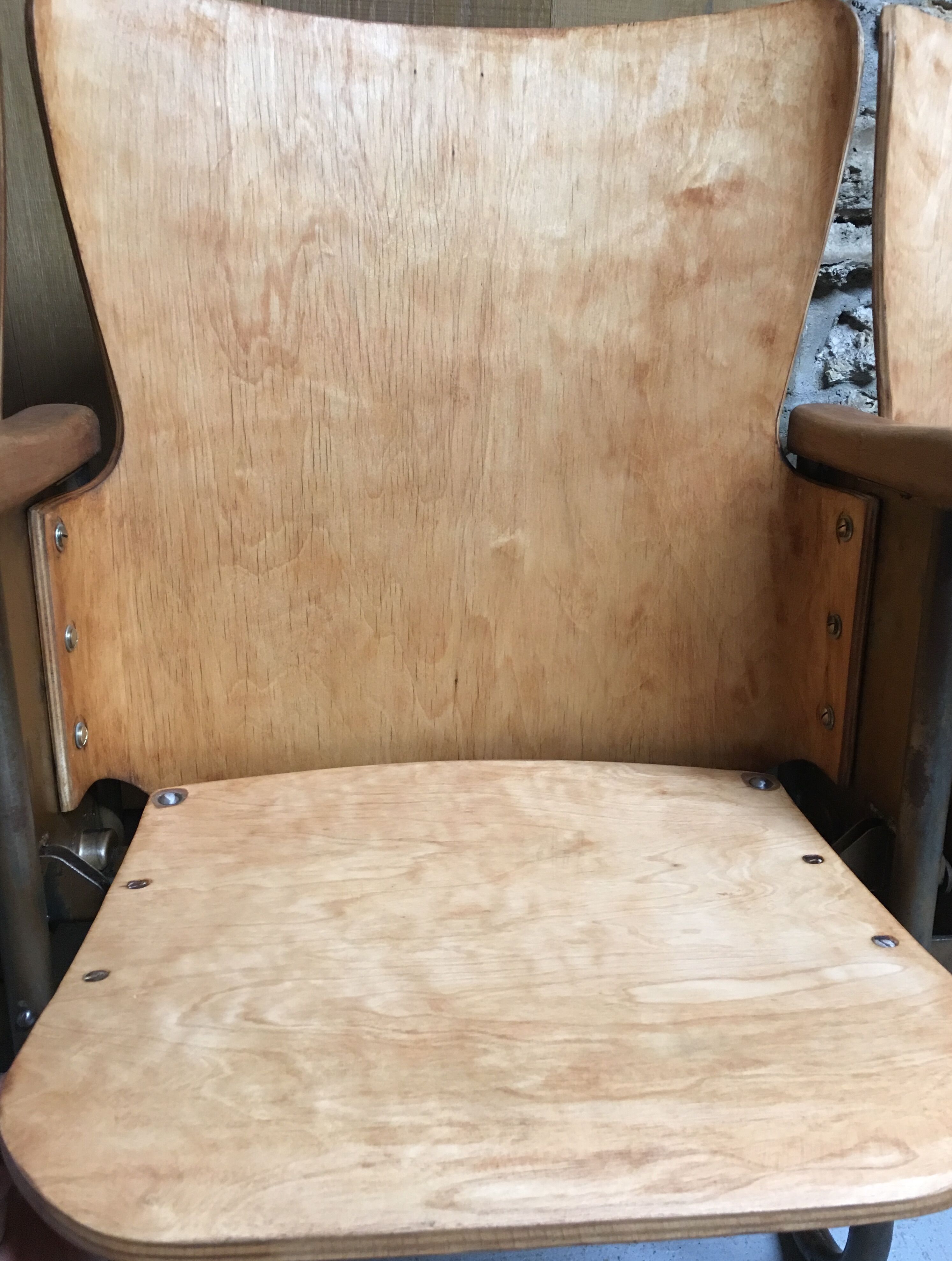 Former folding seats of theatre or cinema 1940