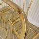 Set of 6 Vintage Gold Chrome Dining Chairs: Italian Mid-Century Design