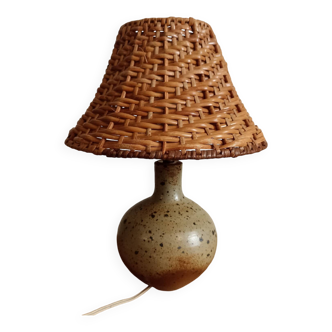 70s stoneware lamp