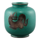 Vase wilhelm kage in ceramic "argenta" gustavsberg sweden 1950s marked