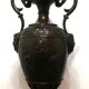 Patinated bronze lamp base medal
