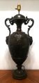 Patinated bronze lamp base medal