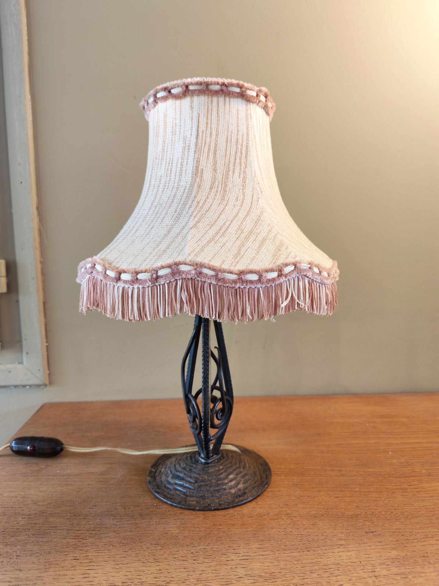 Lampe art nouveau fer forgé