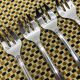4 Christofle silver-plated oyster forks, Malmaison model