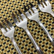 4 Christofle silver-plated oyster forks, Malmaison model