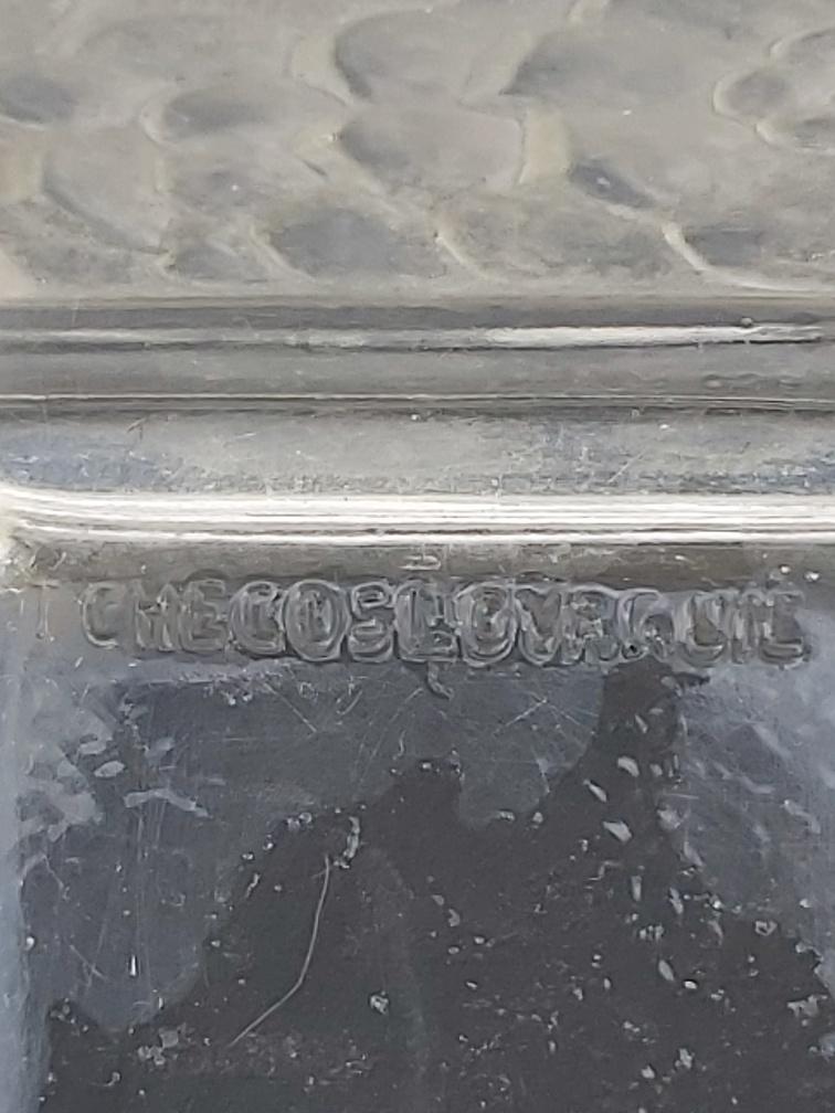 Glass Vase Art Deco Czechoslovakia Spip