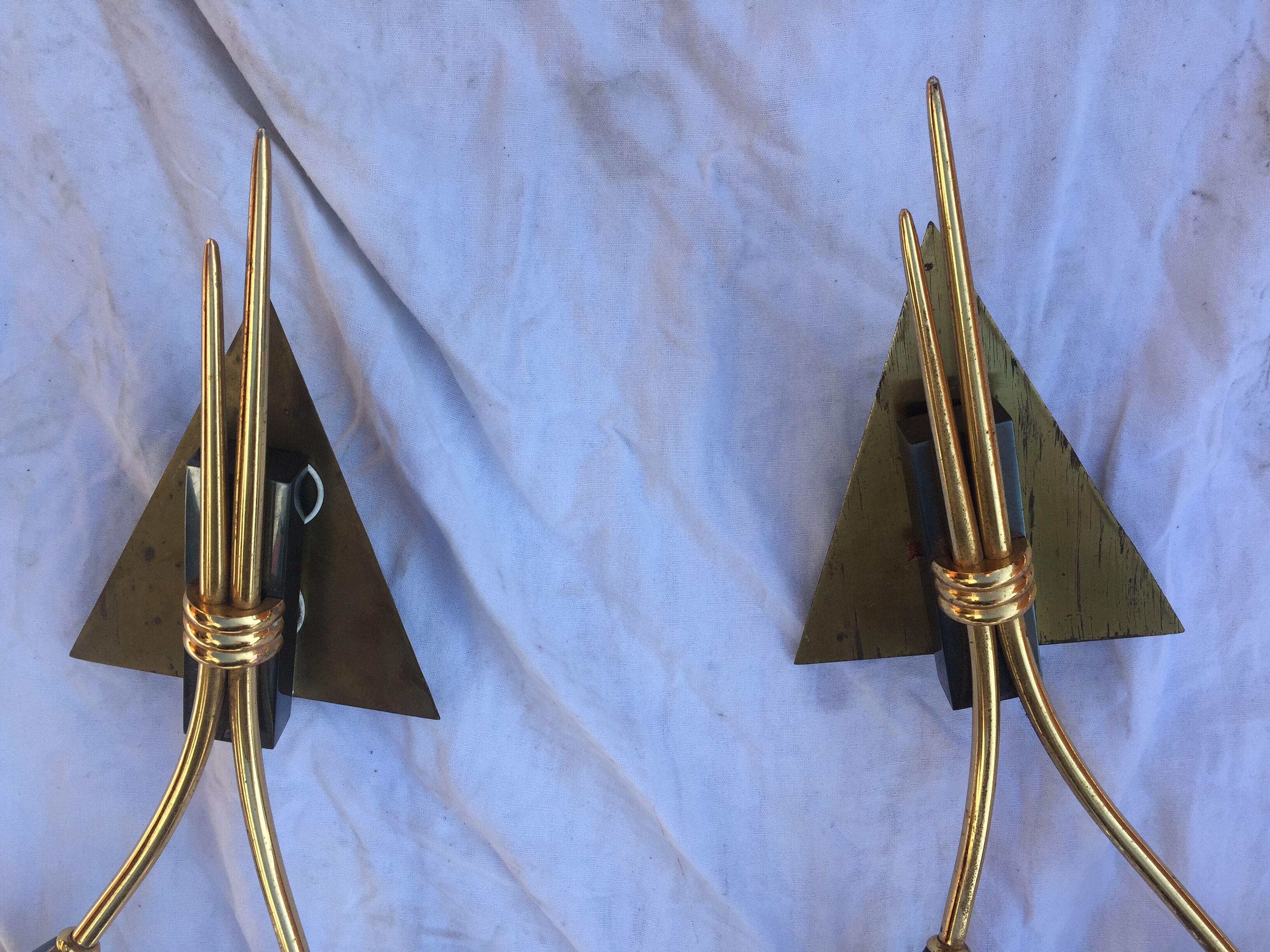 Vintage crystal wall lamps