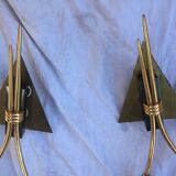 Vintage crystal wall lamps