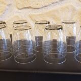 8 engraved water glasses