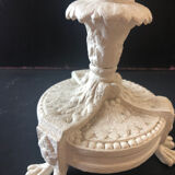 Bronze lamp base painted white