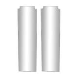 Duo bevelled mirrors - 150x42cm