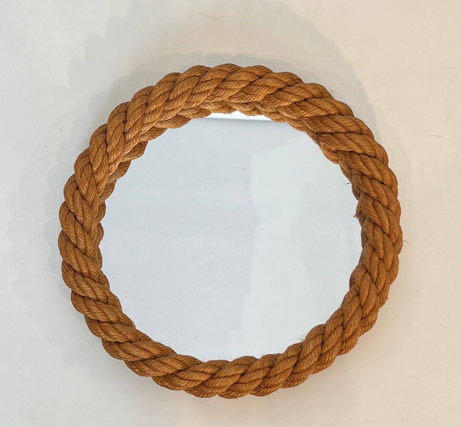 Miroir rond en corde d'Audoux Minet