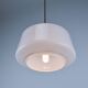 Vintage Mid-Century Baby Blue Glass and Brass Pendant Lamp