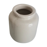 Old white mustard pot