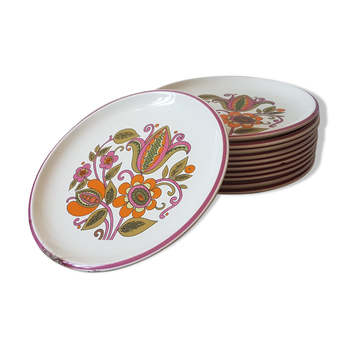 Lot de 6 assiettes creuses Villeroy et Boch Modèle "Bali"