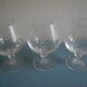 6 vintage French crystal glasses Fleury Arques cognac glasses