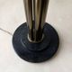Lumiere brass floor lamp with glass uplighter France 1980s