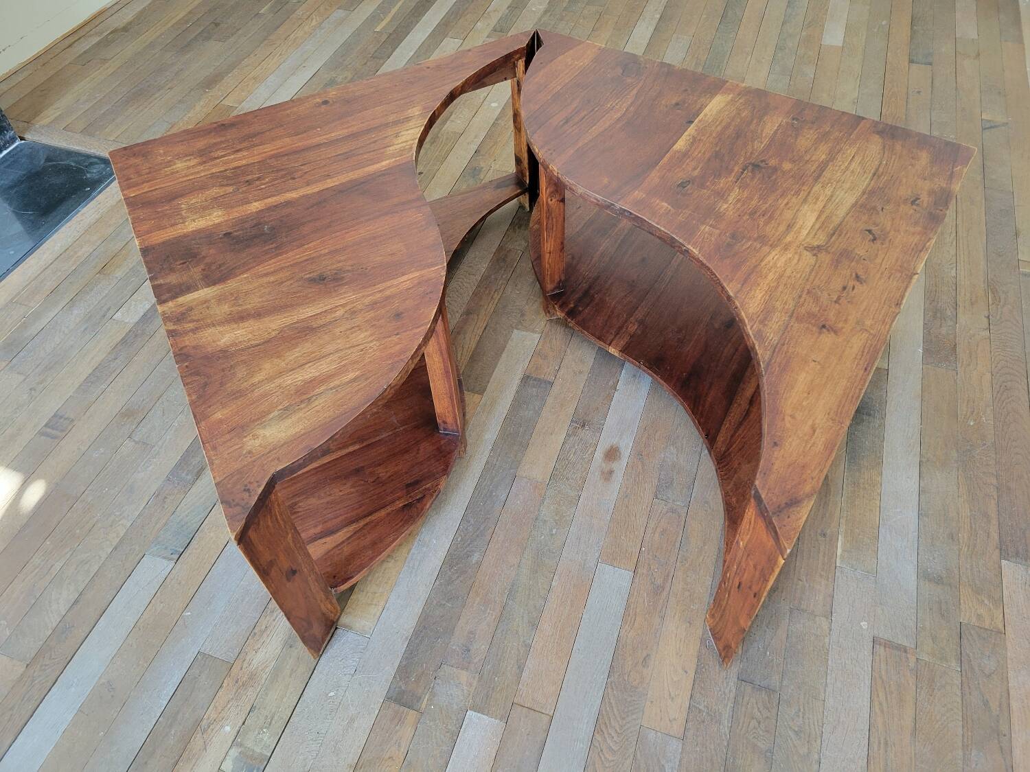 Table basse en 2 parties, vers 1970