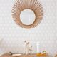 Old large rattan sun mirror