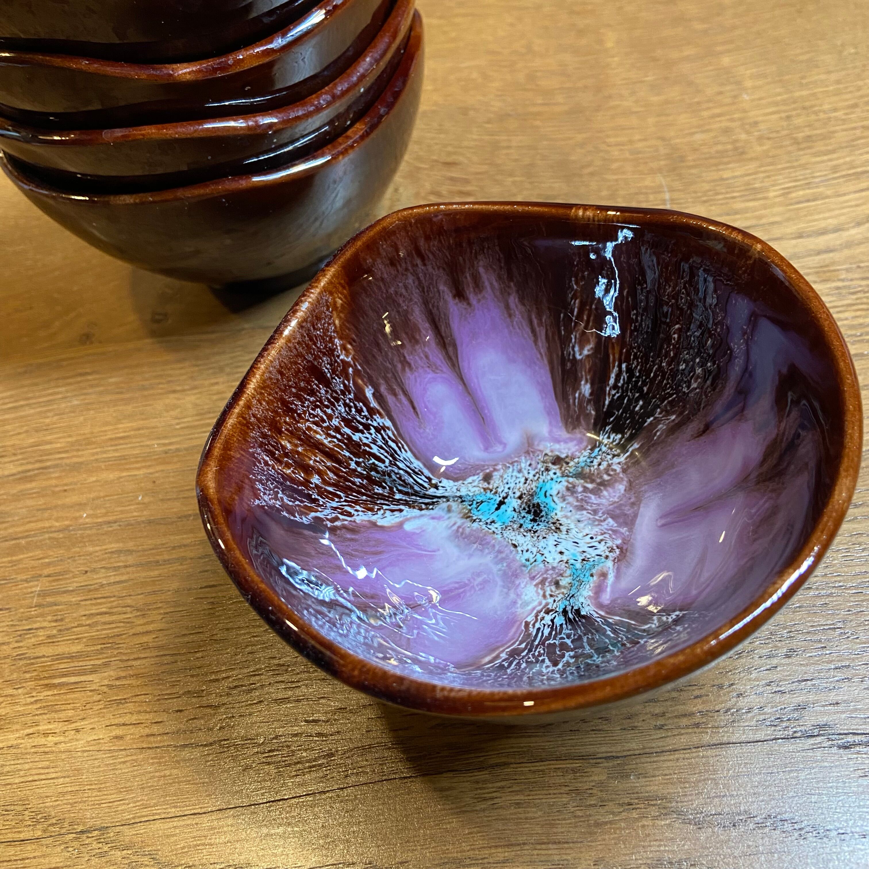 Set of 5 Vallauris ceramic bowls