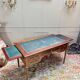 Flat desk in mottled mahogany, Louis XVI style, 19th century
