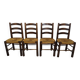 4 chaises brutaliste paille