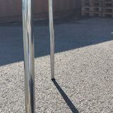 70' wood and chrome kitchen table