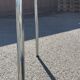 70' wood and chrome kitchen table