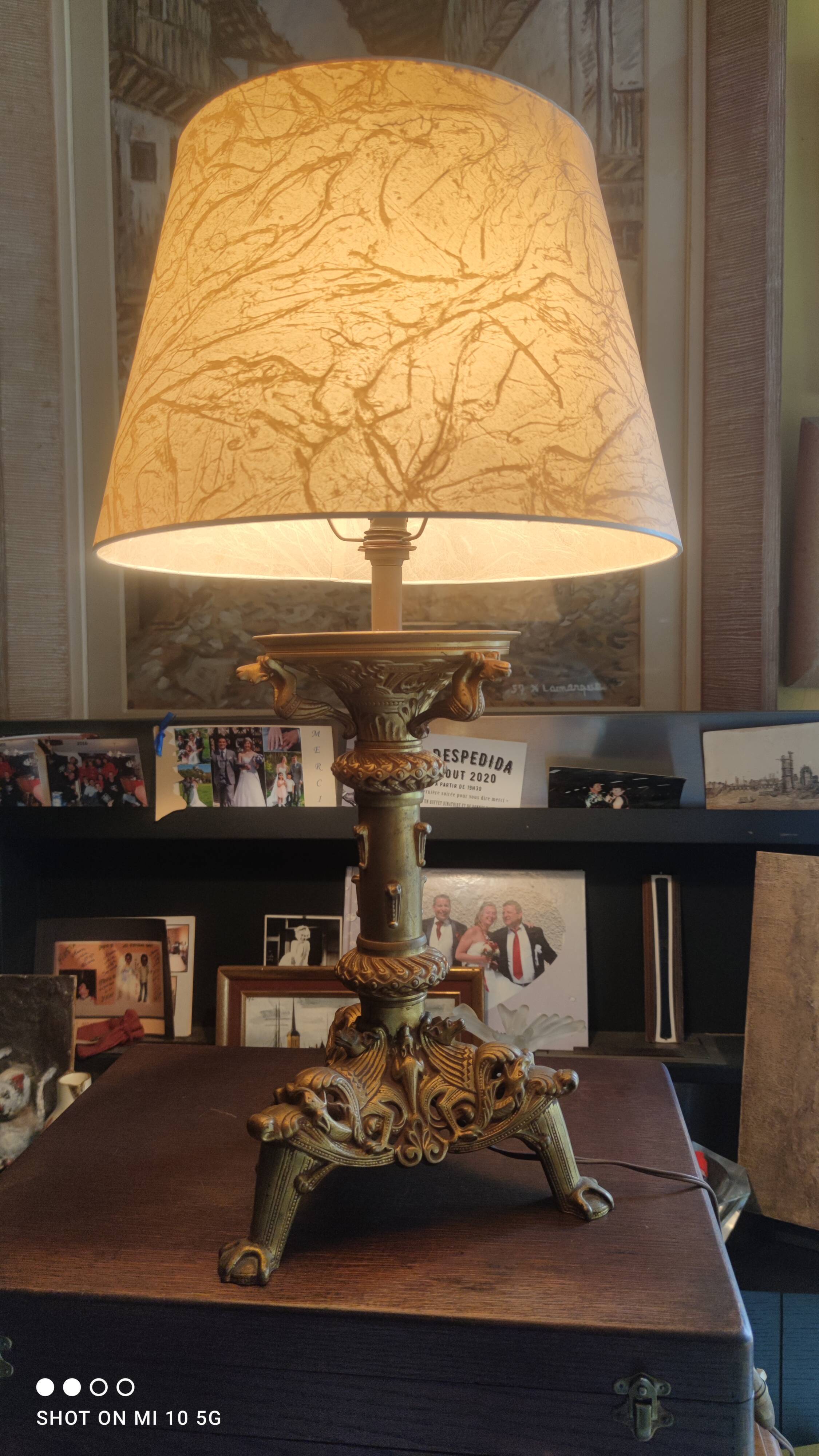 Antique bronze candle holder dating from the late 19th century