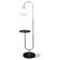 1940s Art Deco Chrome Floor Lamp with Opaline Globe and Side Table